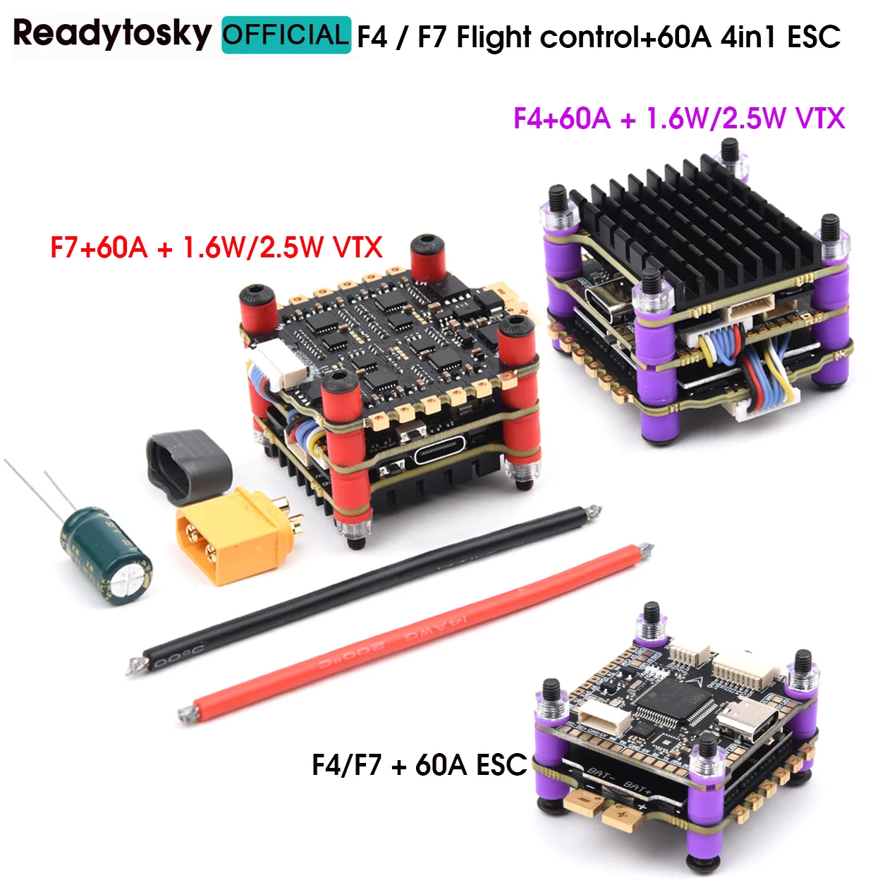 Fpv Flight Controller F7 Stack 60A - 4.9G-5.8G 1.6 W / 2.5 W