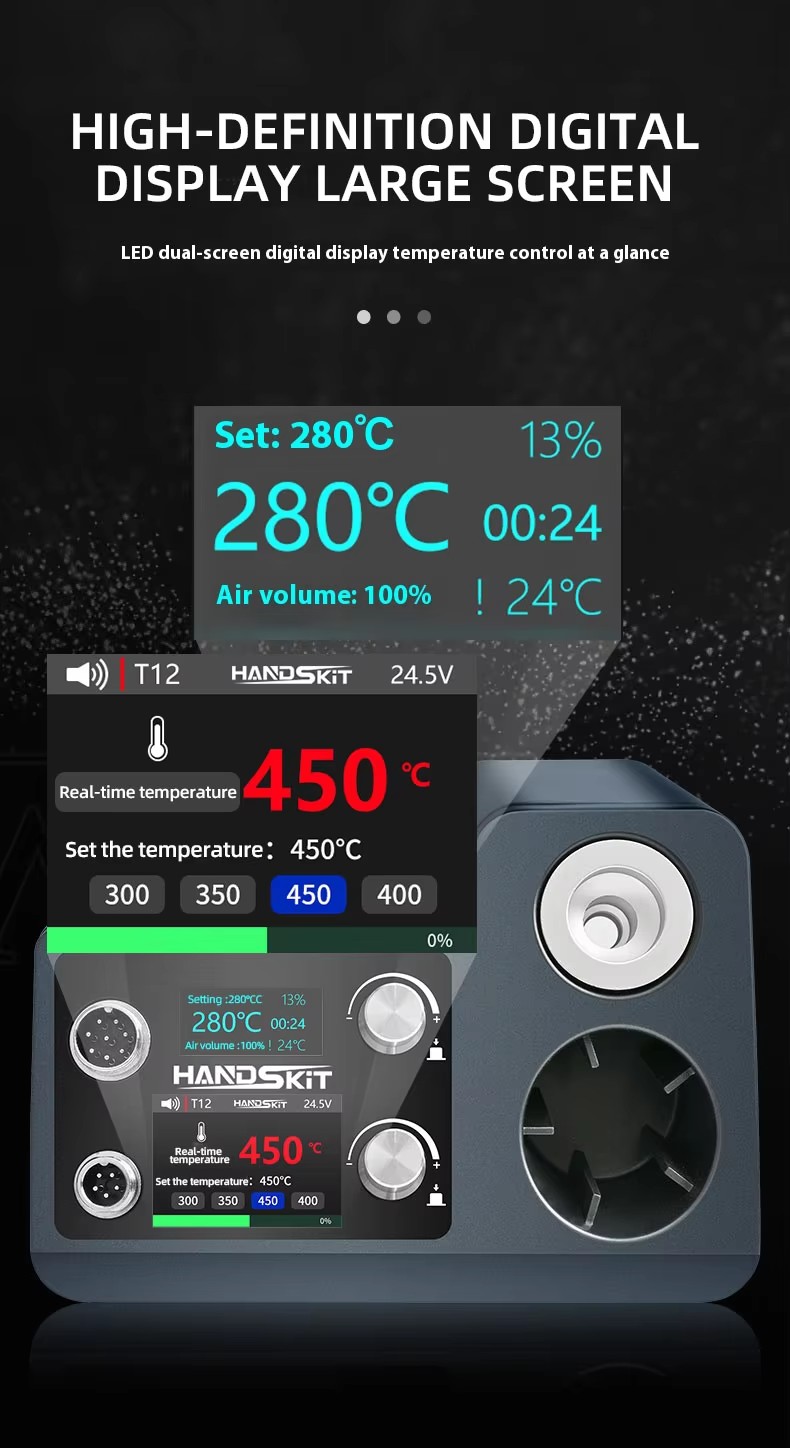 สถานีบัดกรี T12 พร้อมปืนลมร้อน - Hot Air Rework Station T12 บทวิจารณ์และราคา