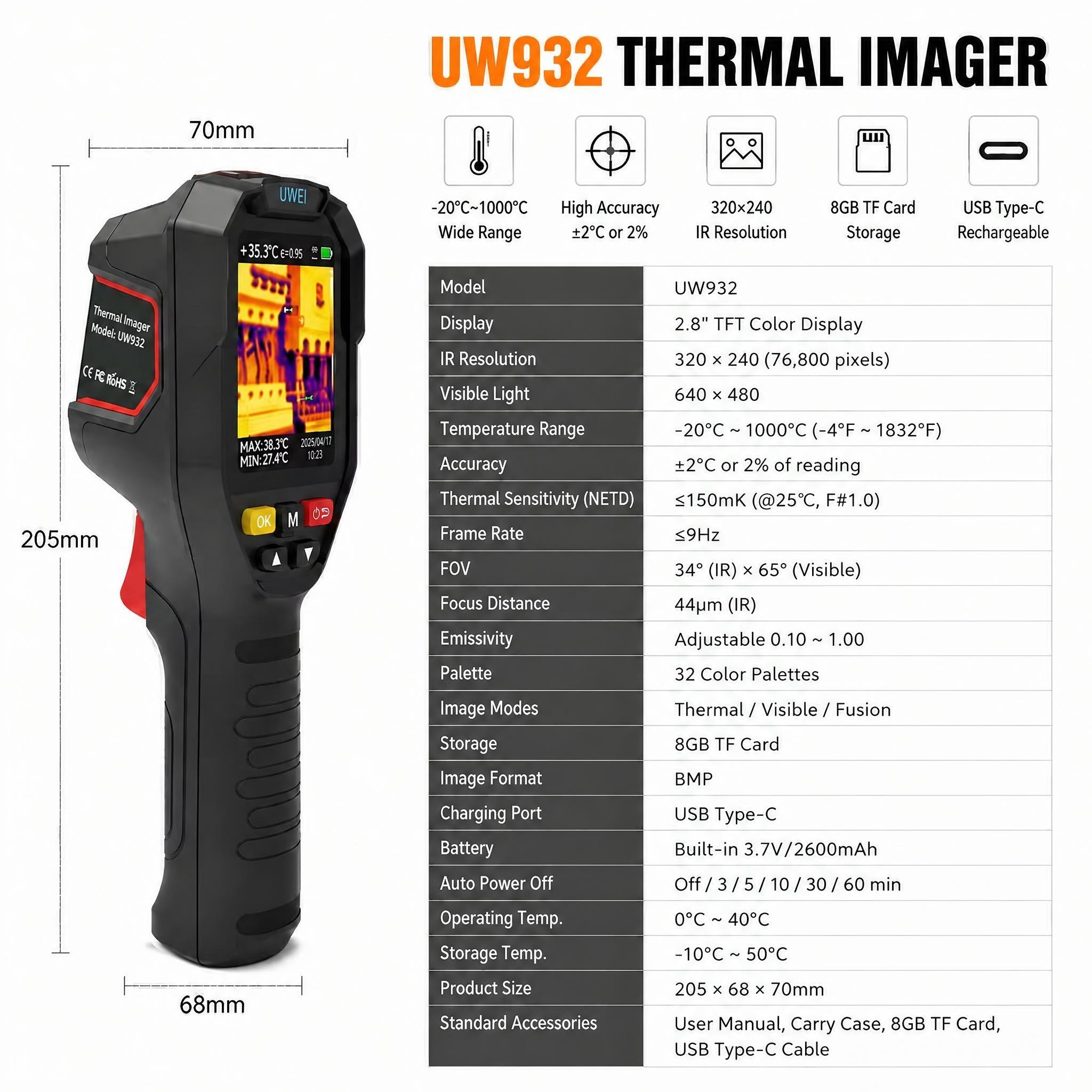 กล้องถ่ายภาพความร้อนแบบมือถือ  - Thermal Imaging Camera Pcb Repair บทวิจารณ์และราคา